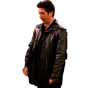 46 Black LEATHER Mens Blazer 46L NEW $395 Soft Jacket  XXL Coat L‎ JOEY ROSS